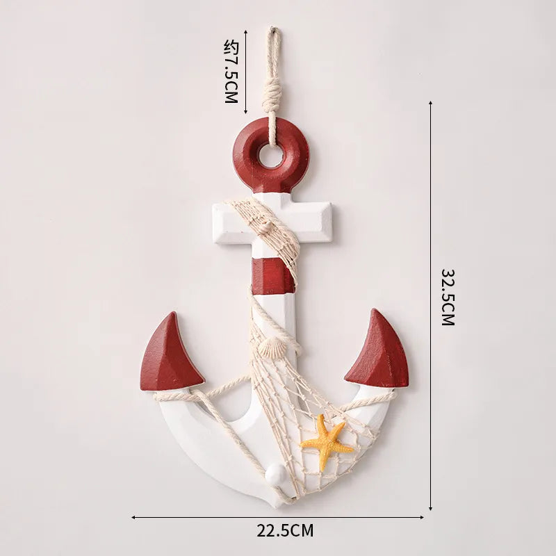 Marine Style Grid Anchor Density plate Resin Iron pendant Wall Art
