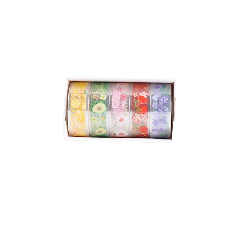 5 PCS/Package Butterfly Daisy School PET Cute Washi Tape