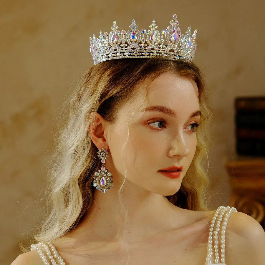 retro crown alloy inlay rhinestones crown 1 piece