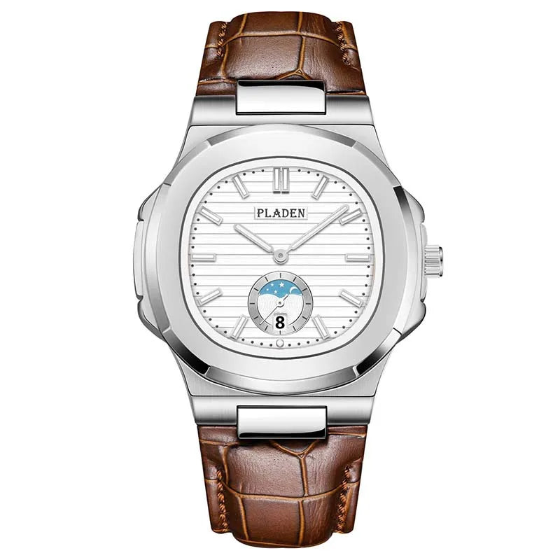 PLADEN Brand Watch hot Classic Men's High-end Fashion Business Stainless Steel Waterproof Quartz Watch