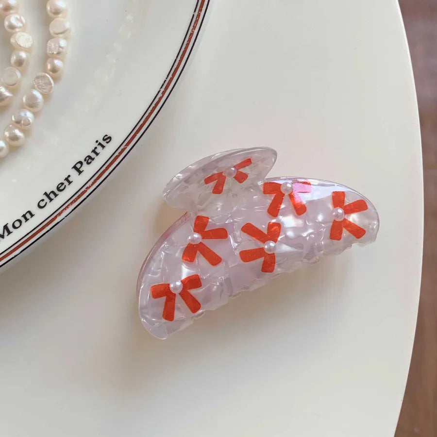 Vacation Classic Style Women's Bow Knot Acrylic Hair Claws