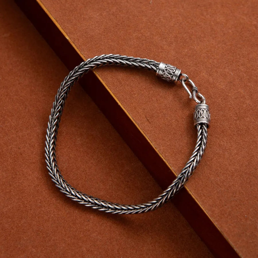 Hip-Hop Vintage Style Geometric Alloy Plating Men's Bracelets Men Chain Bracelets