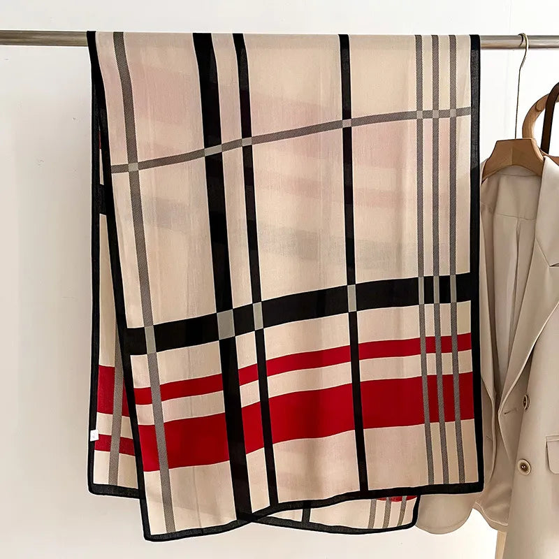 Women's Simple Style Geometric Polyester Scarf
