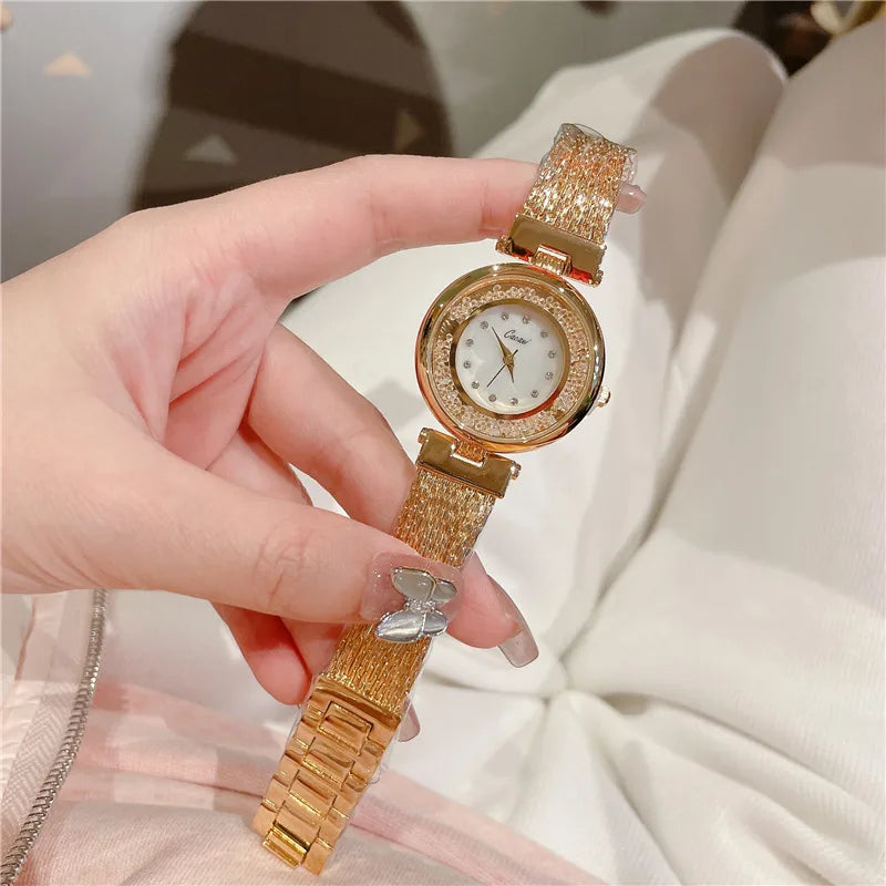 Retro Commute Solid Color Jewelry Buckle Quartz Watch