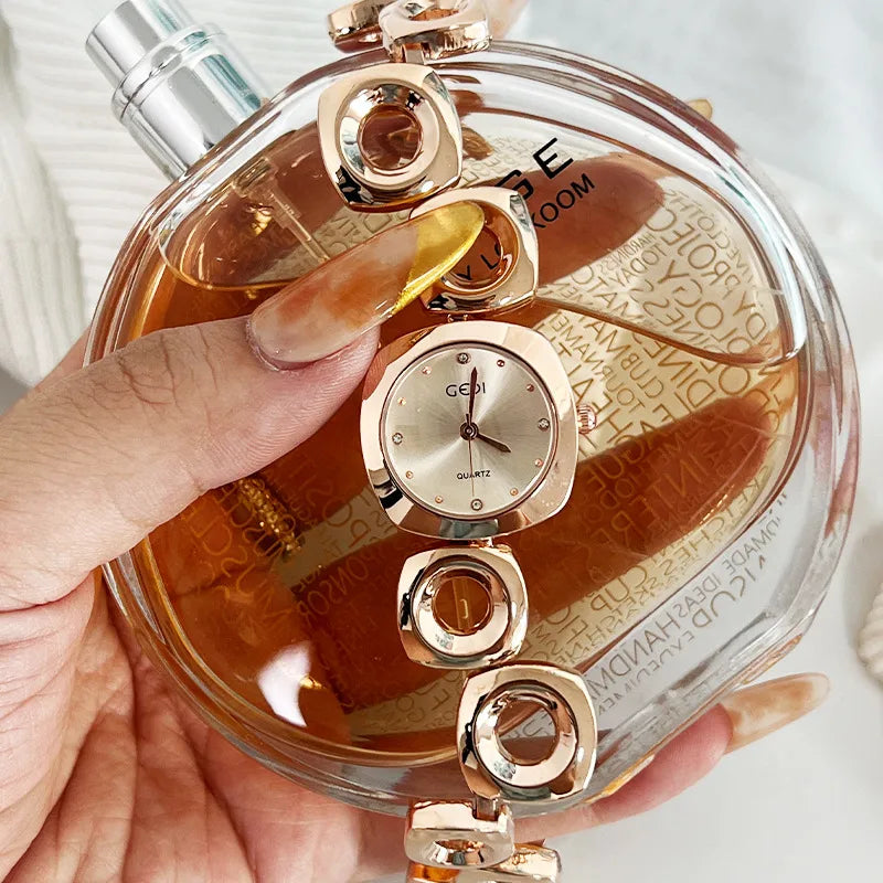 Casual Solid Color Jewelry Buckle Quartz Watch Women's Watches