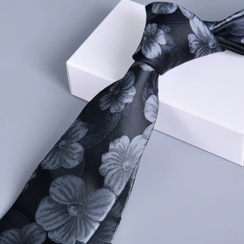 business animal flower polyester yarn men's tie
