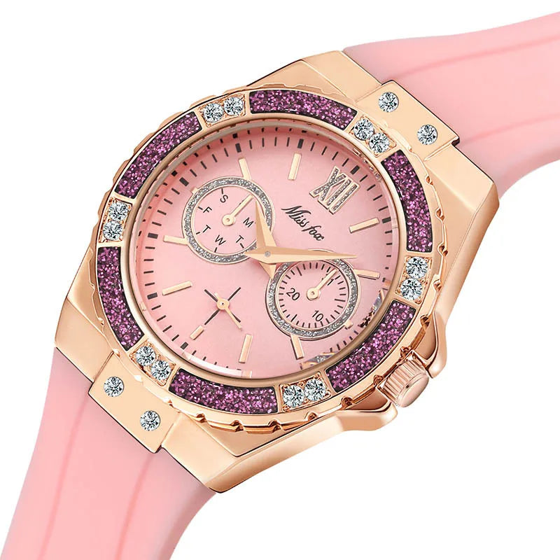 Simple Style Solid Color Buckle Quartz Women's Watches