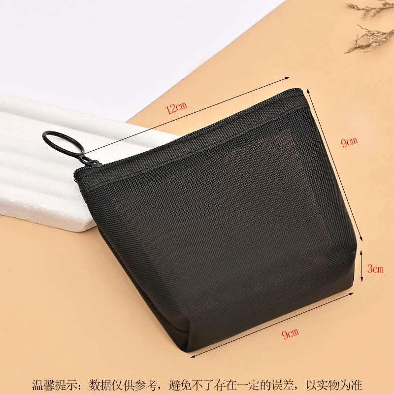 women's small all seasons nylon heart shape fashion square zipper cosmetic bag
