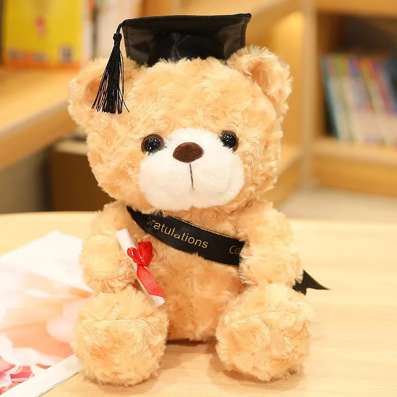 Doctor Hat Bear Doll Doctor Bear Plush Toy Teddy Bear Graduation Bear Doll Graduation Season Gift logo