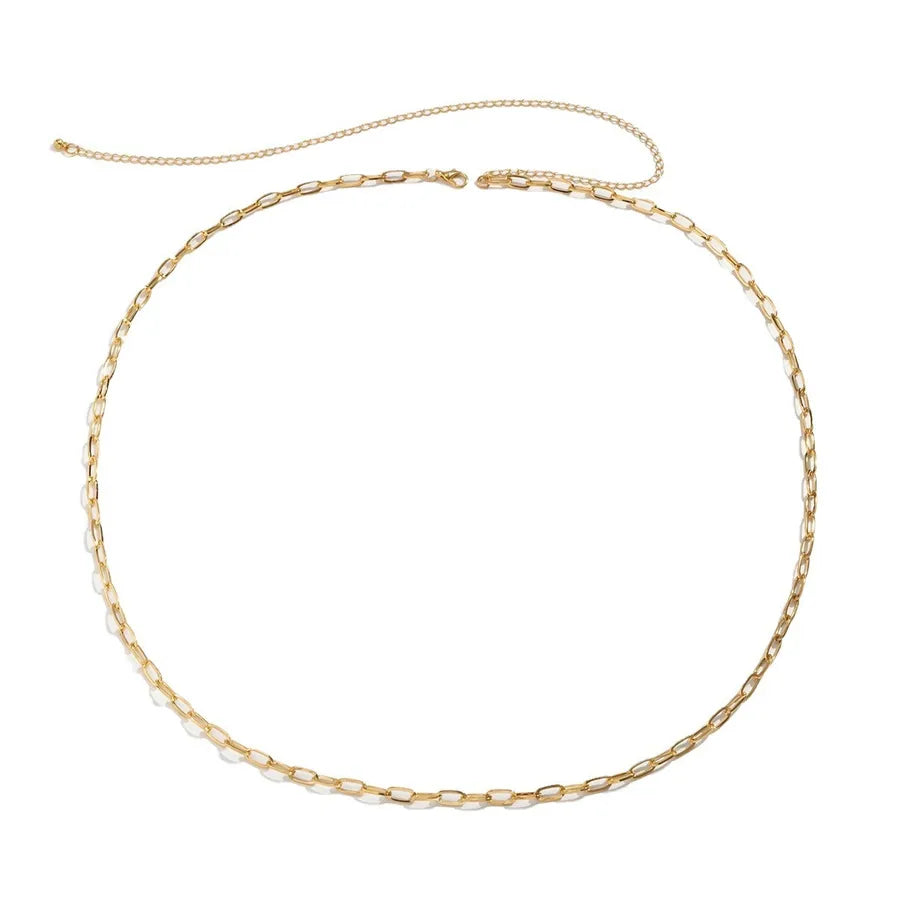 Sexy Personality Pclip Chain Waist Chain Fashion Simple Personality Hip-hop Single-layer Body Chain for Women