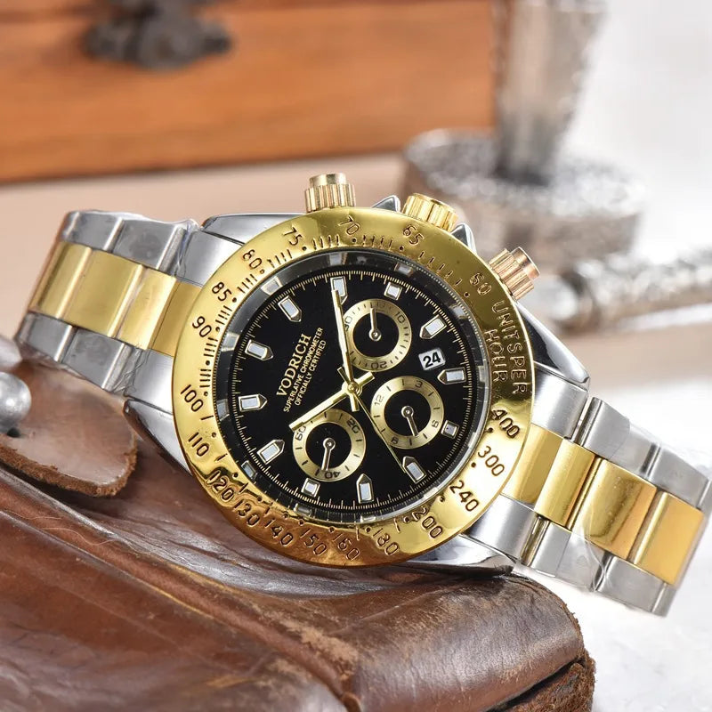 Casual Color Block Solid Color Single Folding Buckle Quartz Women's Watches
