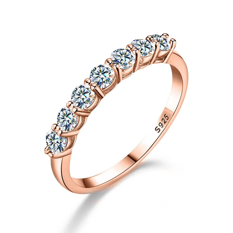 925 Sterling Silver Moissanite Geometric Rings