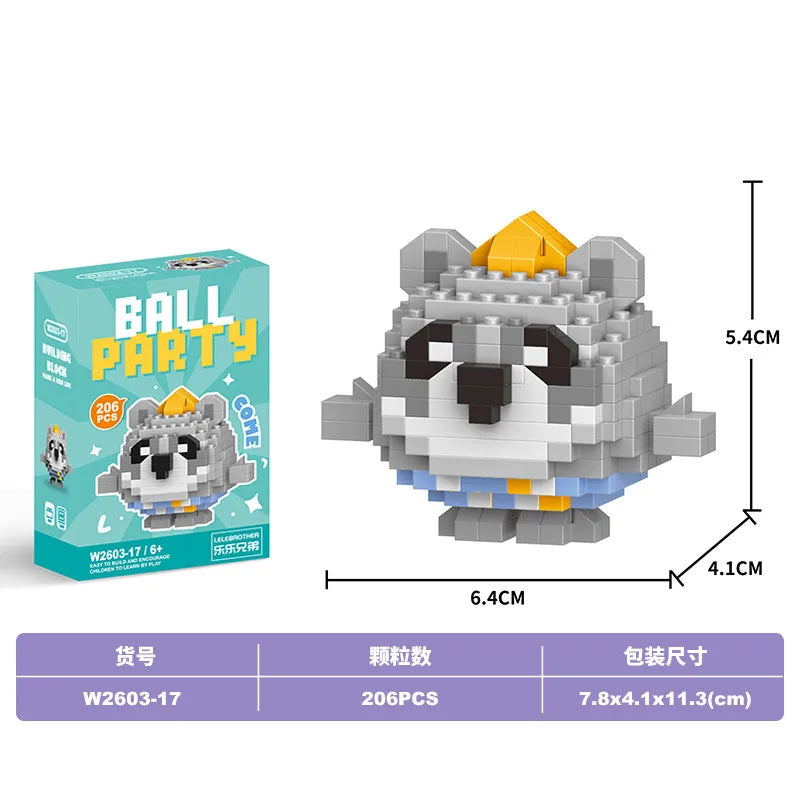 Children Unisex Animal Cartoon Plastic Building Toys