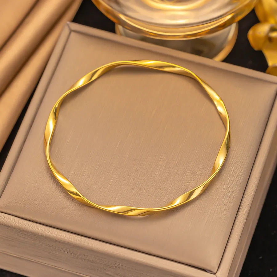 Elegant Simple Style Geometric 304 Stainless Steel Paperclip Chain cable chain Bracelets In Bulk