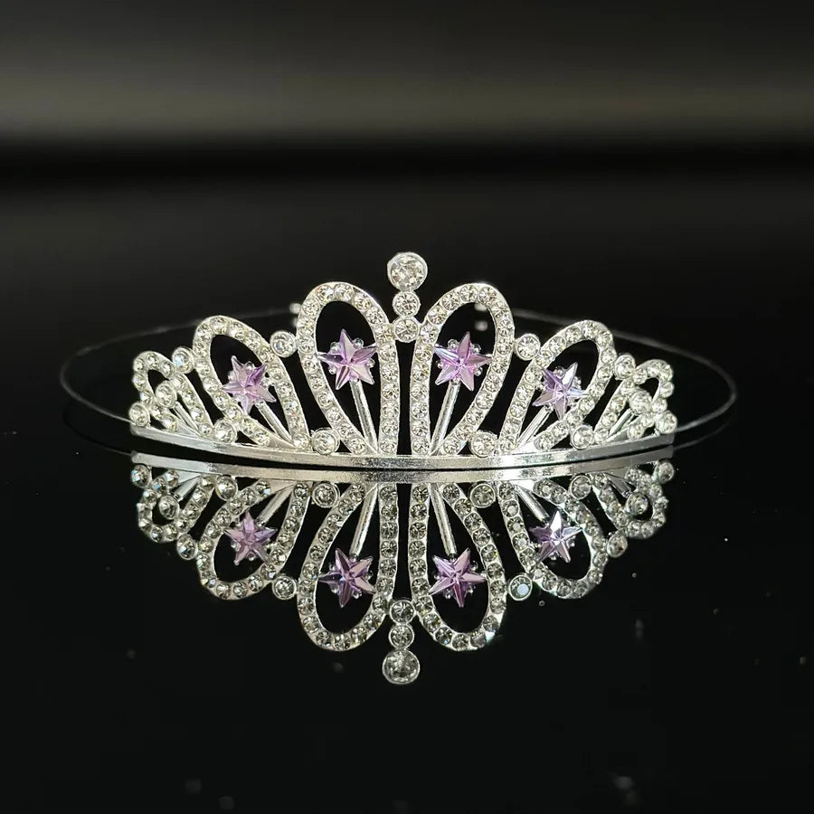 New Princess Rhinestone Children Crown Alloy Hair Band Girls Dance Stereo Baby Birthday Hair Accessories with Diamond Wholesale