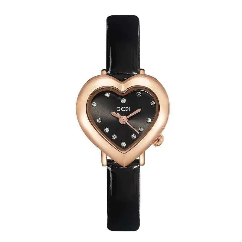 Simple Style Heart Shape Buckle Quartz Watch Women's Watches