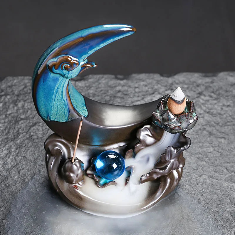 Casual Elegant Simple Style Moon ceramics Ornaments Artificial Decorations