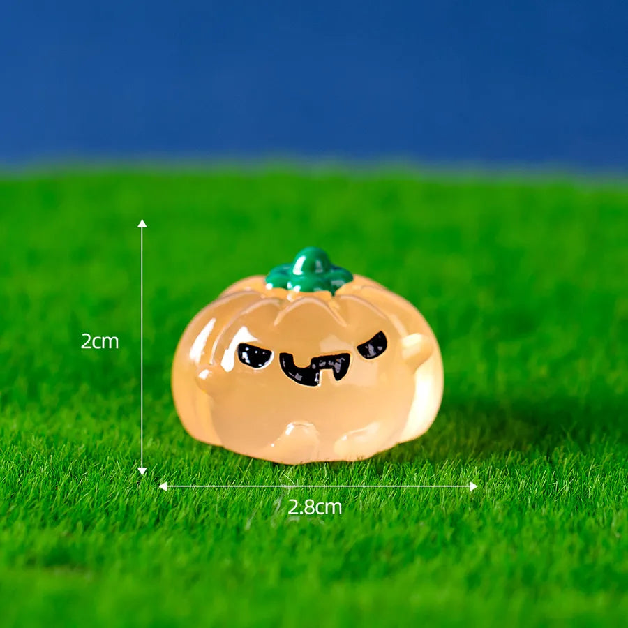 Glowing Resin Pumpkin Devil Halloween Decorations Micro Landscape Creative Cute Ghost Accessories Night Light Scenic Spot