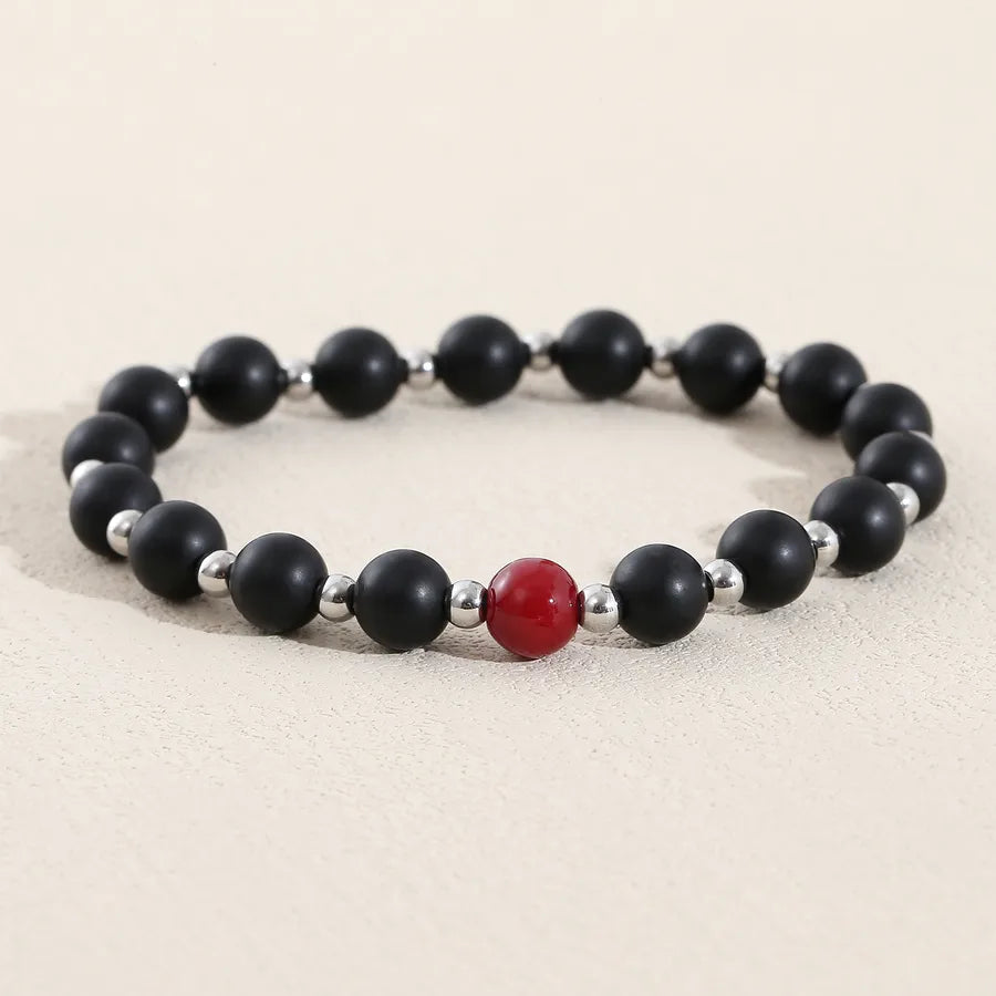 Casual Commute Solid Color Stone Men's Bracelets Men Beaded Bracelets