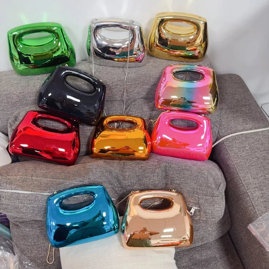 Women's Arylic Solid Color Streetwear Square Zipper Jelly Bag