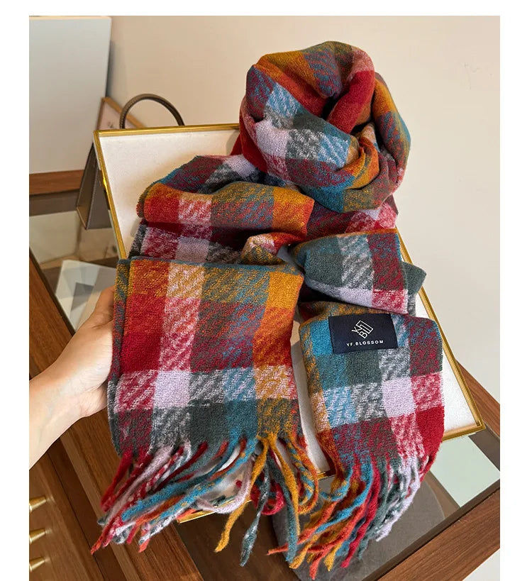 Women's Classic Style Lattice Polyester Scarf