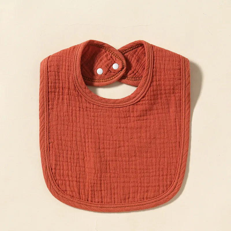 Newborn baby cotton gauze saliva towel 4-layer U bib absorbent Milk cushion towel small bib  explosions 11 colors