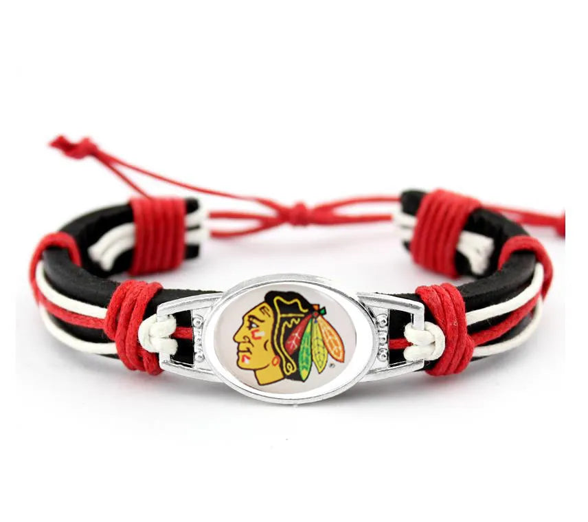 Hot NHL National Hockey League National Hockey League Leather Bracelet