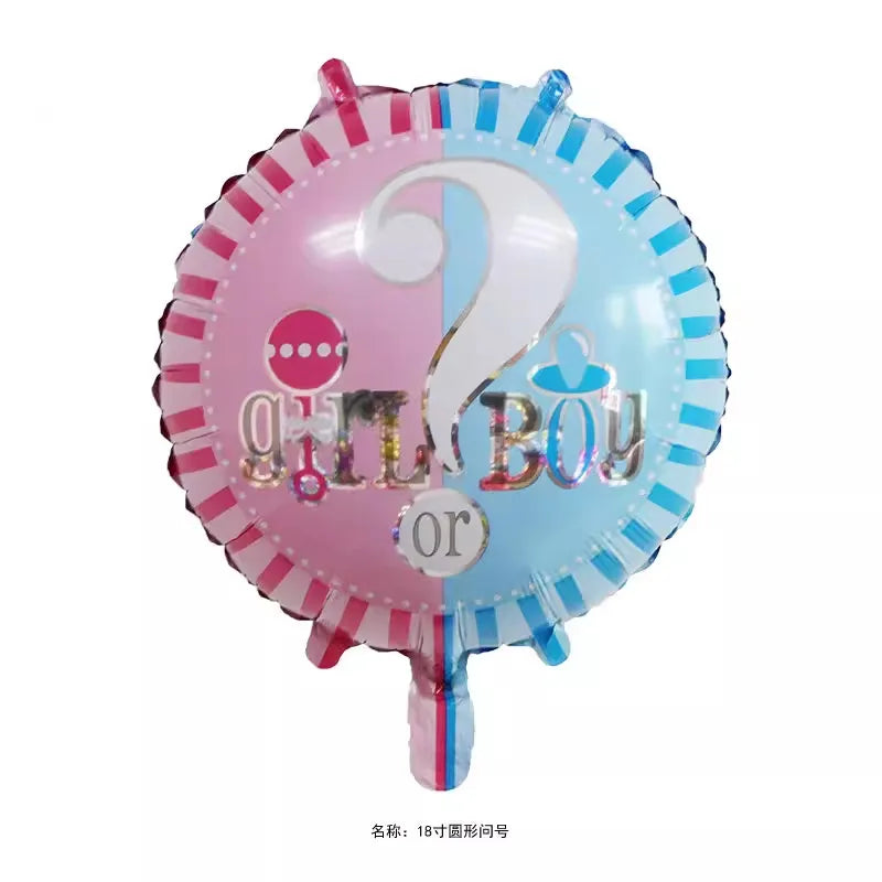 Gender Reveals Party Aluminum Film Ball Gender Male Treasure Female Treasure Bottle Birthday Party Venue Layout Aluminum Film Balloon