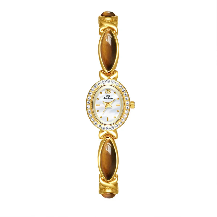 Elegant Classic Style Solid Color Jewelry Buckle Quartz Watch