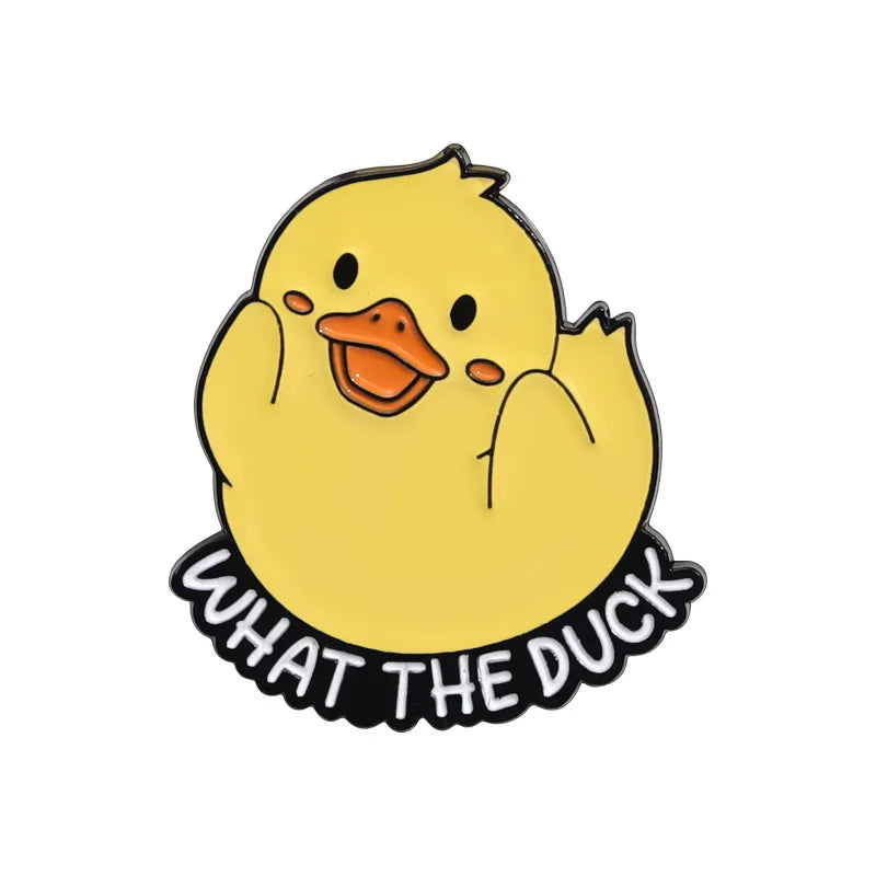 Cartoon Style Cute Letter Duck Alloy Stamping Stoving Varnish Plating Unisex Brooches