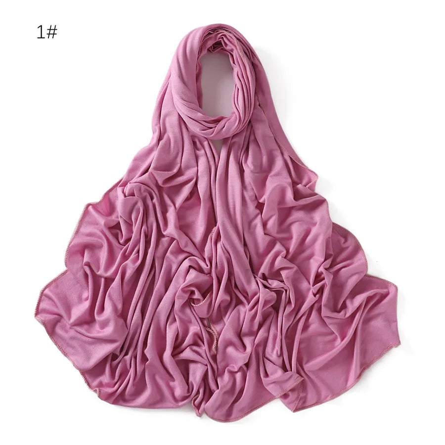 women's basic solid color mercerized cotton modal cotton linen scarves