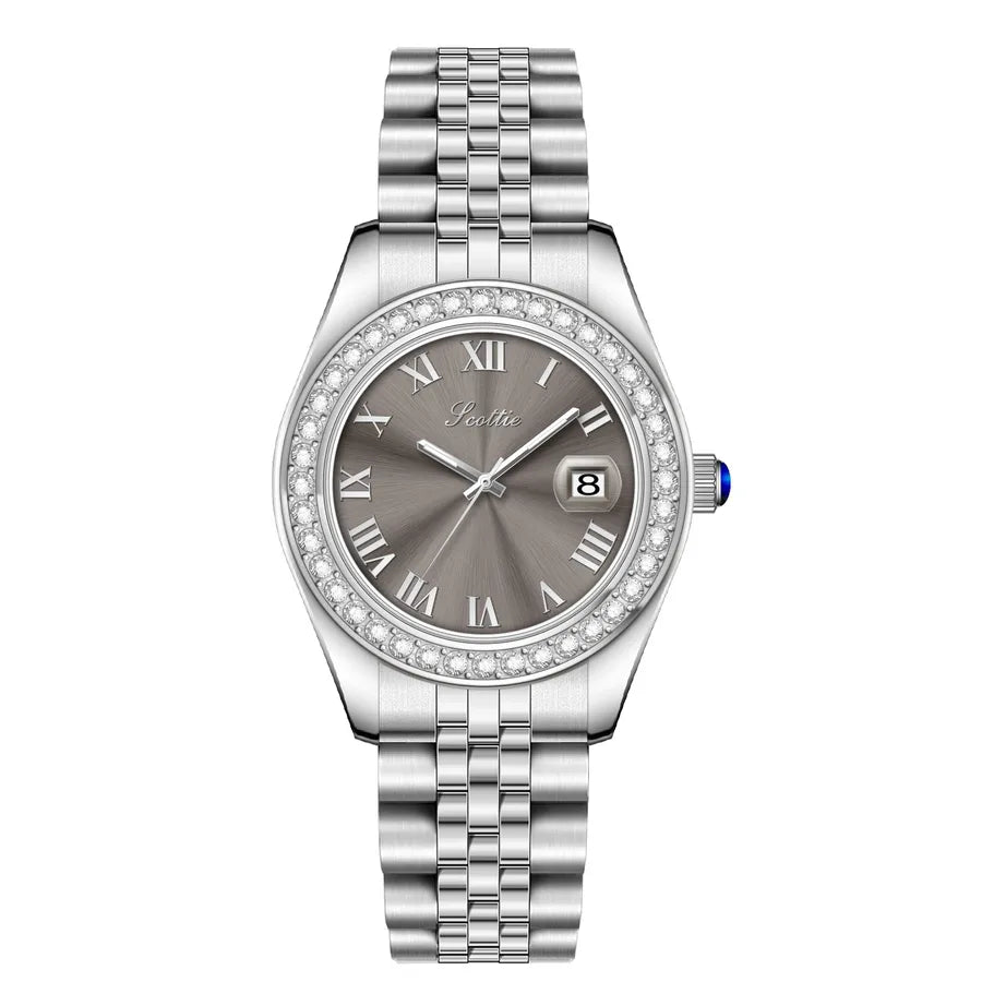 Retro Classic Style Solid Color Butterfly Double Snap Quartz Watch Women's Watches