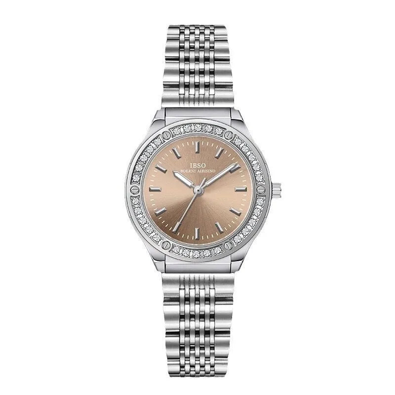 Casual Simple Style Commute Round Butterfly Double Snap Quartz Watch
