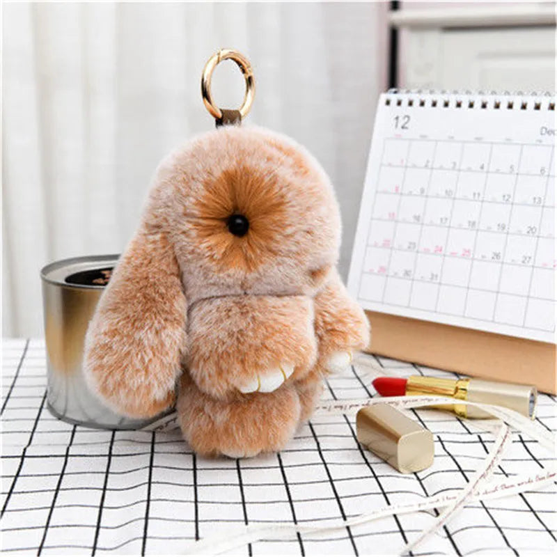 Simple Style Rabbit Artificial Wool Handmade Bag Pendant