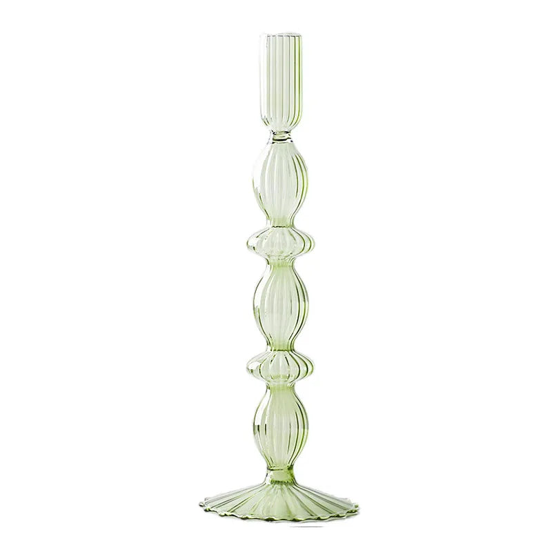 Artistic Geometric Glass candlestick Artificial Decorations