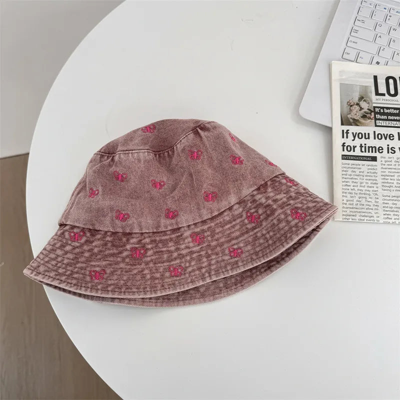 Women's Basic Butterfly Ear Warap Bucket Hat