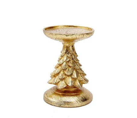 Christmas Retro Christmas Tree Bear Resin Indoor Party Festival candlestick