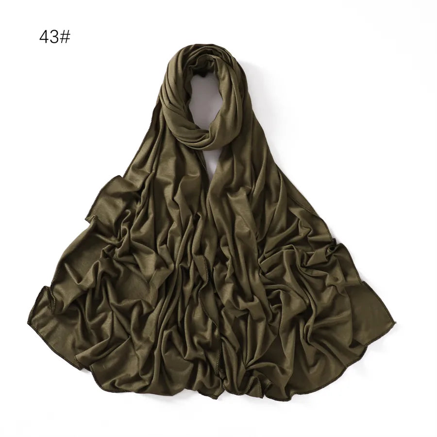 women's basic solid color mercerized cotton modal cotton linen scarves
