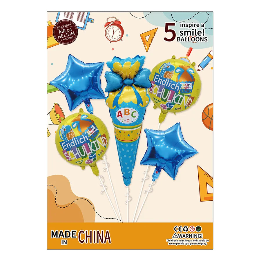 Back To School Classic Style Letter Star Balloon Aluminum Film Party Street Balloons