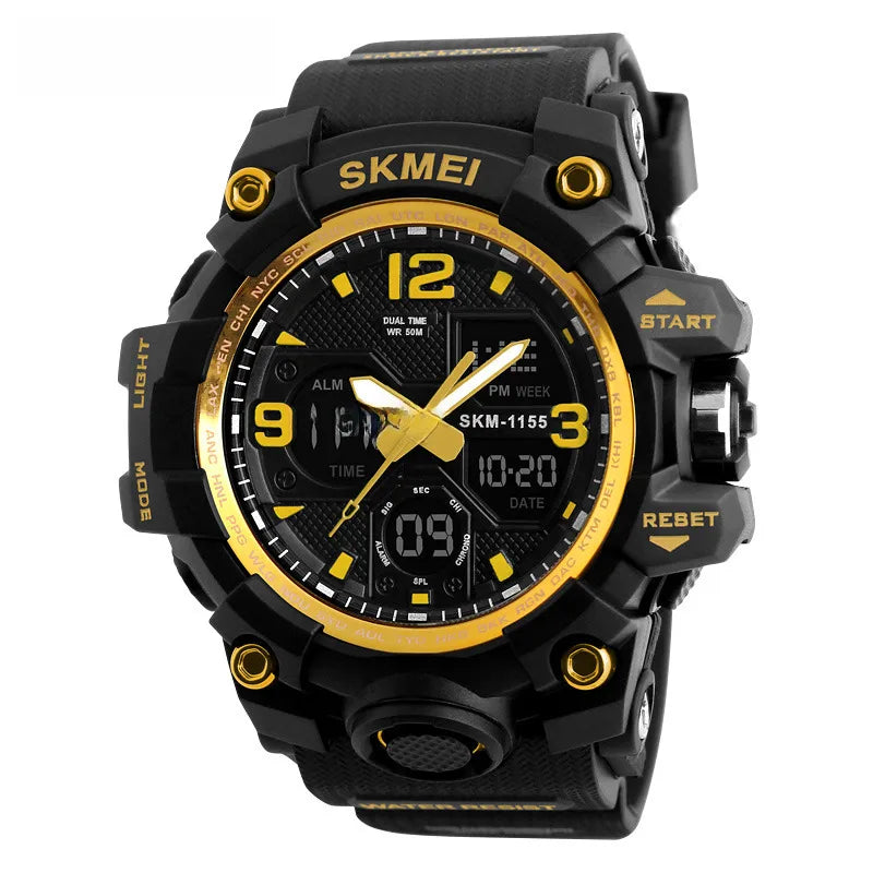 skmei men's waterproof electronic watch multi-functional dual display electronic watch outdoor sports watch wholesale