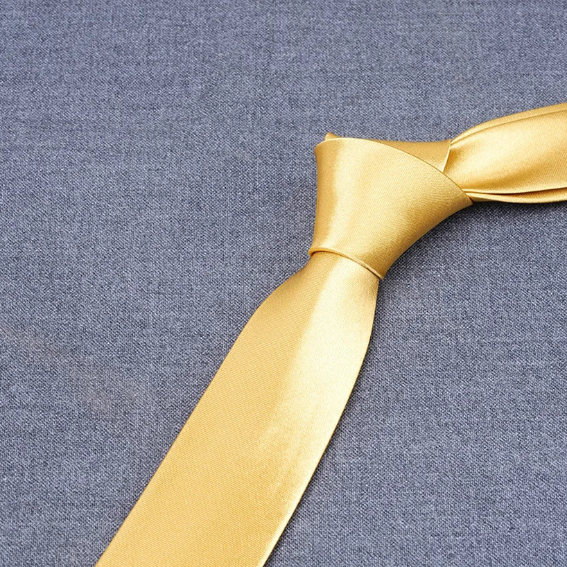 formal solid color polyester satin unisex tie