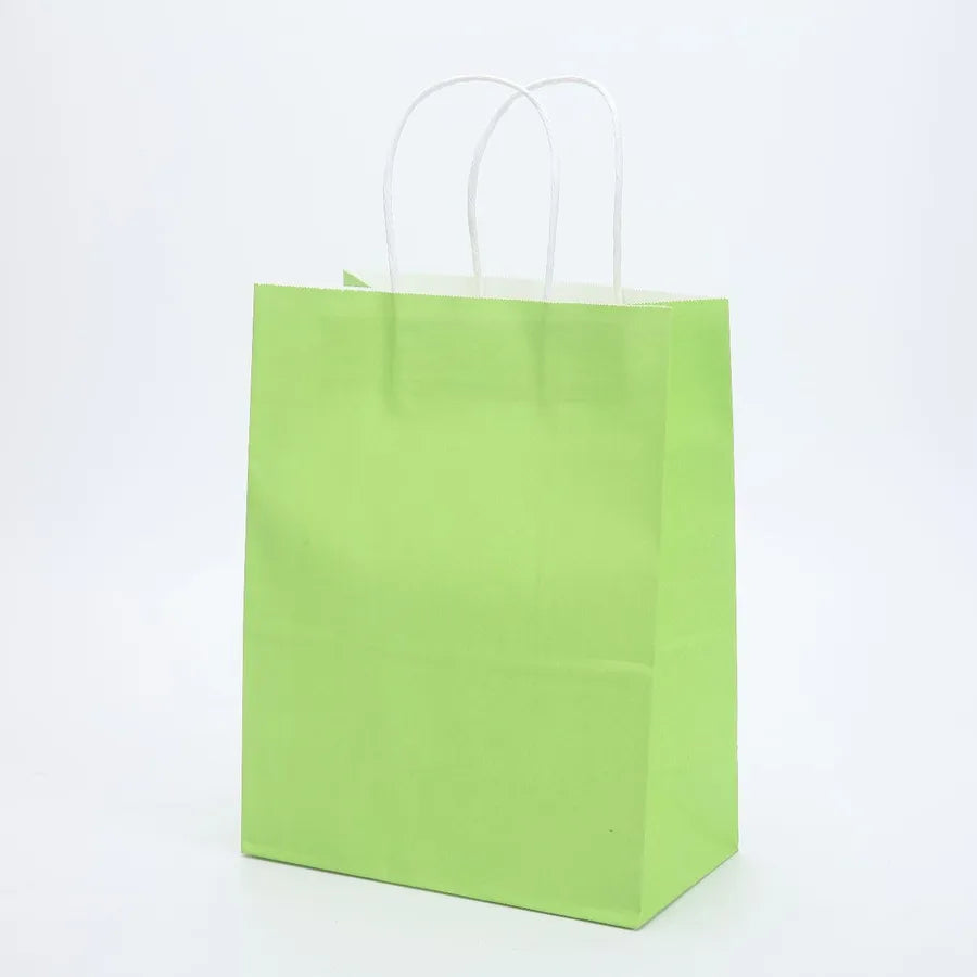 Hand-held paper bag spot Square bottom Kraft paper bag take-out packaging gift packaging bag color shopping bag