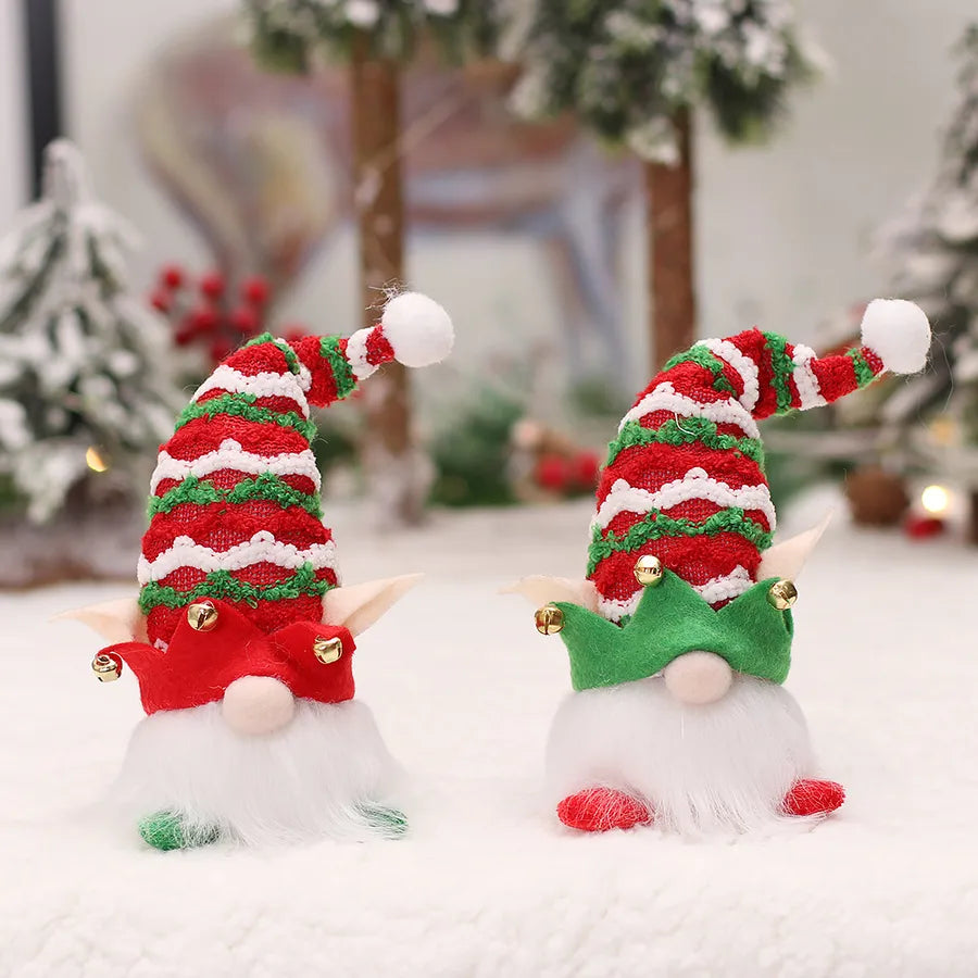 Christmas Fashion Santa Claus Stripe Plastic Party Ornaments