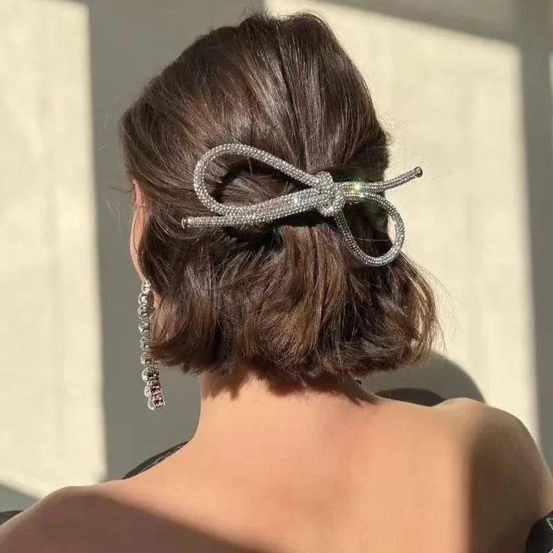 Elegant Sweet Women's Bow Knot Alloy Hair Clip