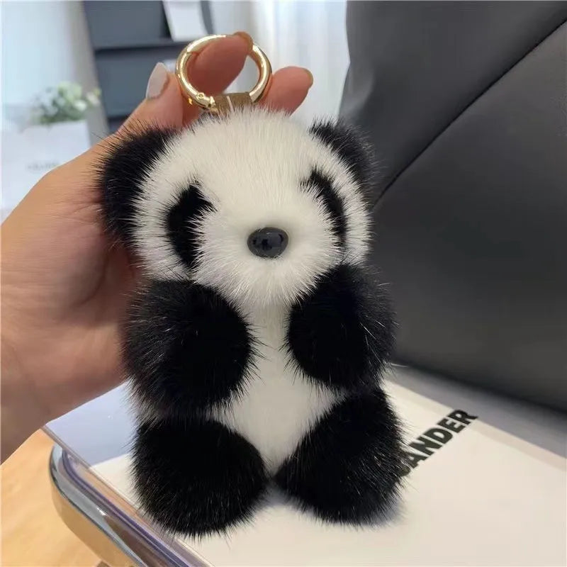 cute panda plush bag pendant keychain