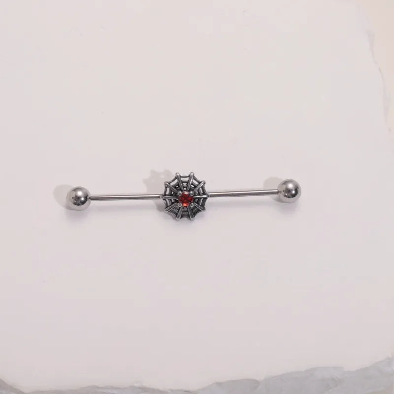 1 Piece Ear Cartilage Rings & Studs Casual Hip-Hop Punk Cross Wings Snake 316L Stainless Steel  Polishing Inlay Zircon Ear Cartilage Rings & Studs