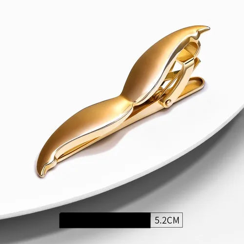 casual owl feather key copper men's tie clip