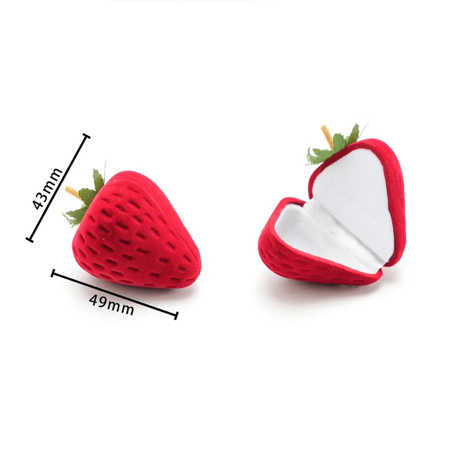 1 Piece Flannel Simple Style Classic Style Daily Angel Crown Strawberry Jewelry Boxes