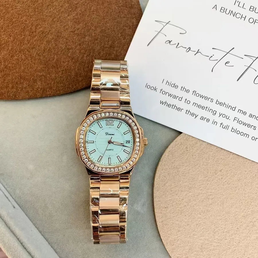 Elegant Solid Color Butterfly Double Snap Quartz Watch Women's Watches