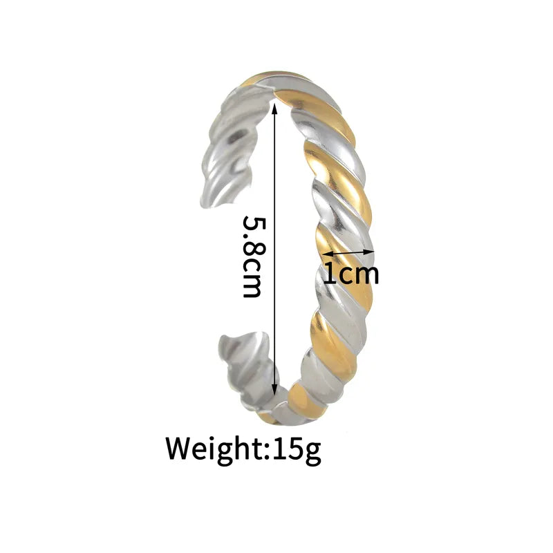 Modern Style Artistic Geometric 304 Stainless Steel Bangle In Bulk
